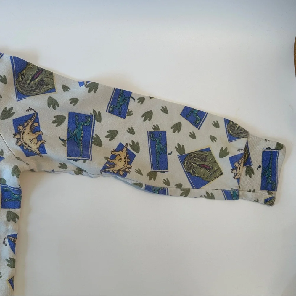 VTG BRATZ 80s 90s Dinos Geometric Long Sleeve‎ Shirt Unisex Kids 7